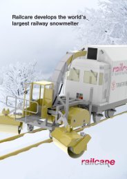 Railcare develops the world's largest railway snowmelter - AktieTorget