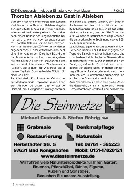 Gemeindeblatt Oktober 2009