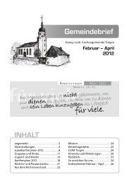 Gemeindebrief - Kirchengemeinde Trogen