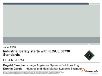 Implementing IEC/UL 60730 Safety Standards - Freescale ...
