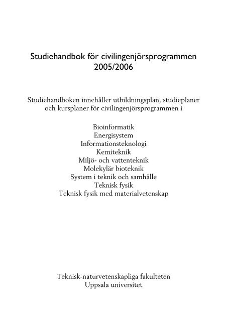 2005/2006 - Teknisk-naturvetenskapliga fakulteten - Uppsala ...