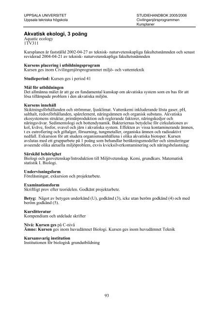 2005/2006 - Teknisk-naturvetenskapliga fakulteten - Uppsala ...