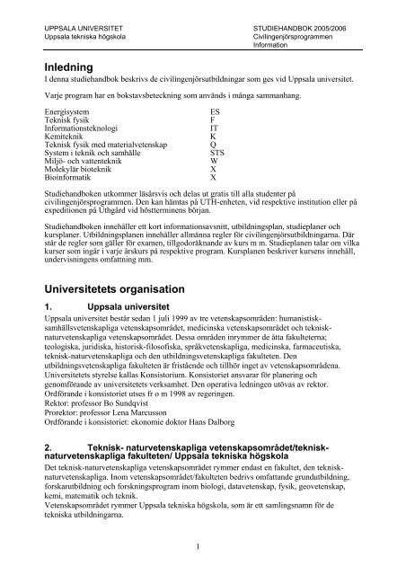 2005/2006 - Teknisk-naturvetenskapliga fakulteten - Uppsala ...