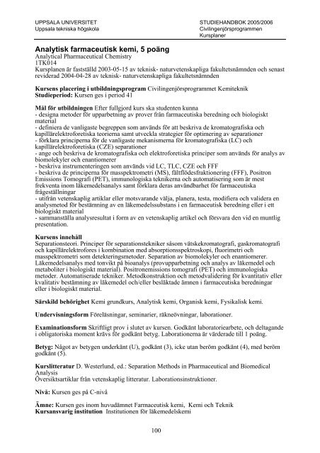 2005/2006 - Teknisk-naturvetenskapliga fakulteten - Uppsala ...