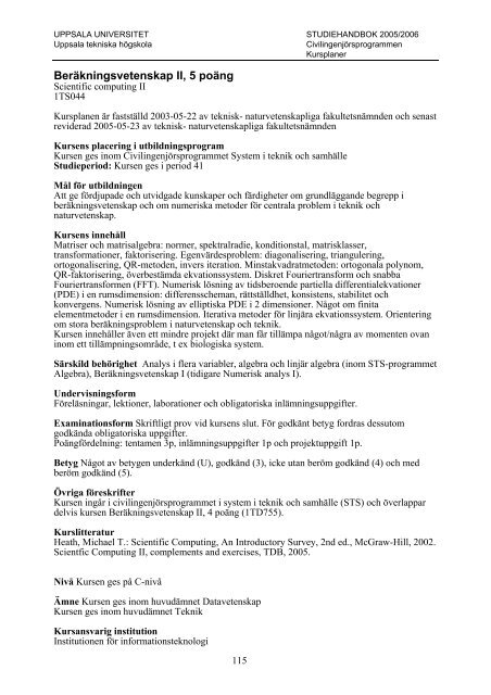 2005/2006 - Teknisk-naturvetenskapliga fakulteten - Uppsala ...