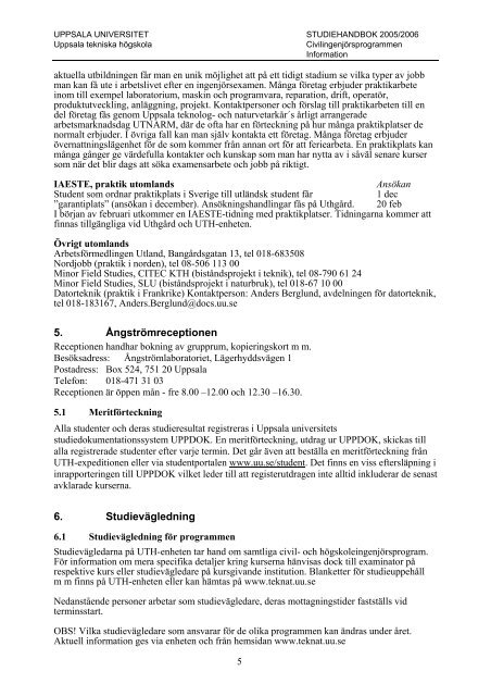 2005/2006 - Teknisk-naturvetenskapliga fakulteten - Uppsala ...