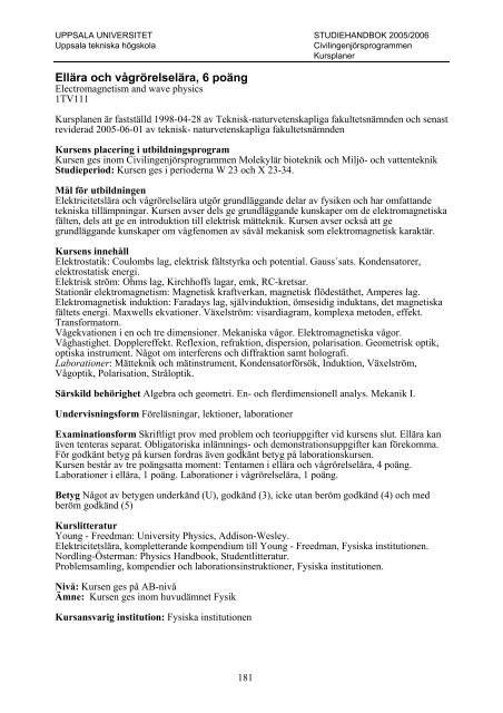 2005/2006 - Teknisk-naturvetenskapliga fakulteten - Uppsala ...