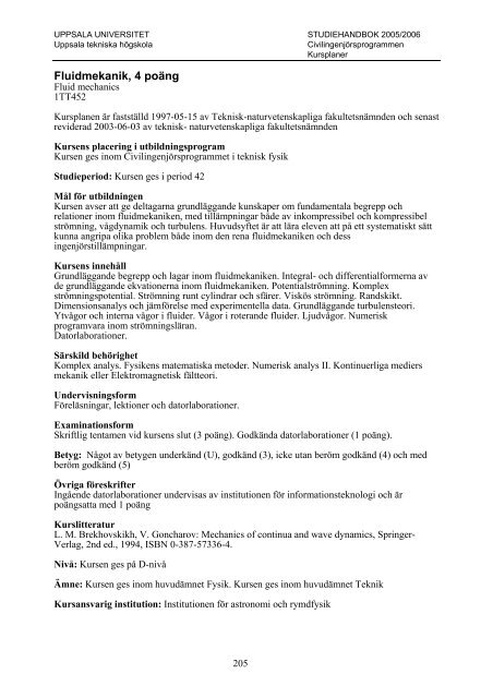 2005/2006 - Teknisk-naturvetenskapliga fakulteten - Uppsala ...