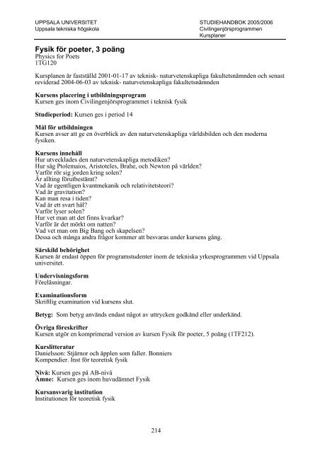 2005/2006 - Teknisk-naturvetenskapliga fakulteten - Uppsala ...