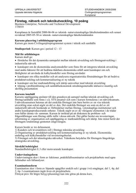 2005/2006 - Teknisk-naturvetenskapliga fakulteten - Uppsala ...