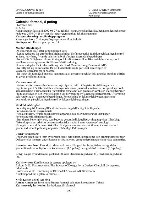 2005/2006 - Teknisk-naturvetenskapliga fakulteten - Uppsala ...