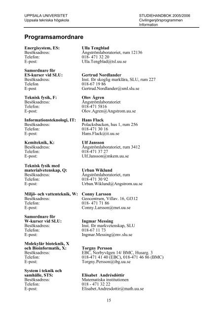 2005/2006 - Teknisk-naturvetenskapliga fakulteten - Uppsala ...