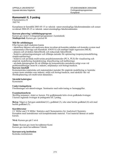 2005/2006 - Teknisk-naturvetenskapliga fakulteten - Uppsala ...