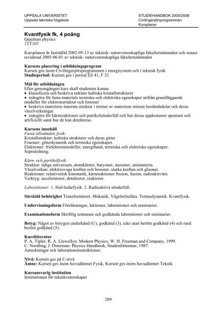 2005/2006 - Teknisk-naturvetenskapliga fakulteten - Uppsala ...