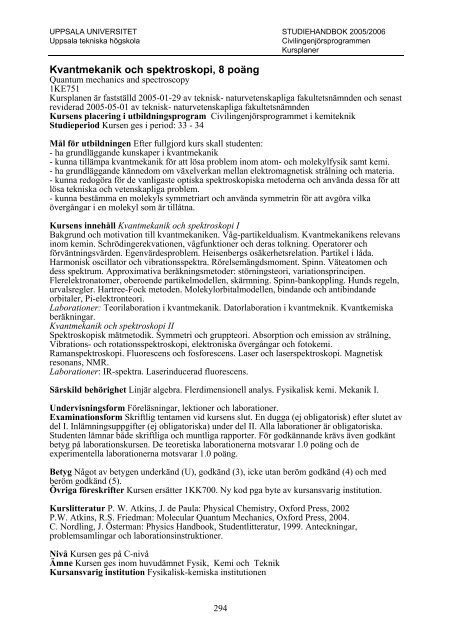 2005/2006 - Teknisk-naturvetenskapliga fakulteten - Uppsala ...