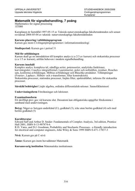 2005/2006 - Teknisk-naturvetenskapliga fakulteten - Uppsala ...