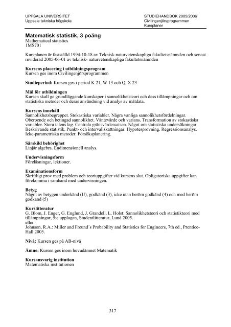 2005/2006 - Teknisk-naturvetenskapliga fakulteten - Uppsala ...