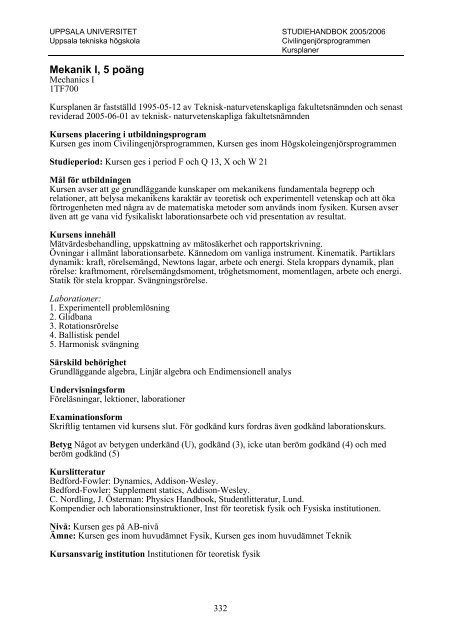 2005/2006 - Teknisk-naturvetenskapliga fakulteten - Uppsala ...