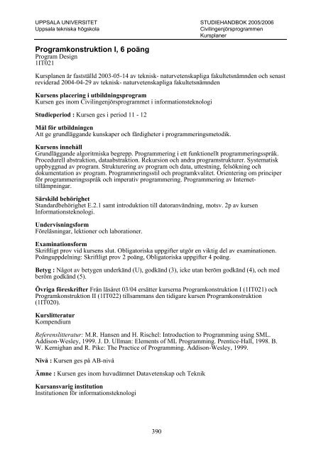 2005/2006 - Teknisk-naturvetenskapliga fakulteten - Uppsala ...