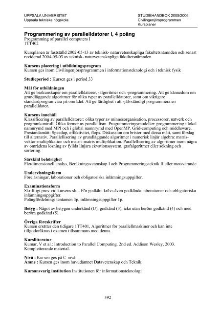 2005/2006 - Teknisk-naturvetenskapliga fakulteten - Uppsala ...