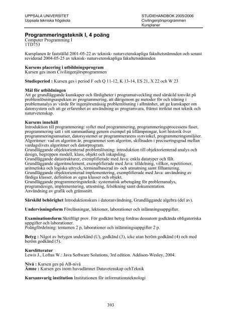 2005/2006 - Teknisk-naturvetenskapliga fakulteten - Uppsala ...