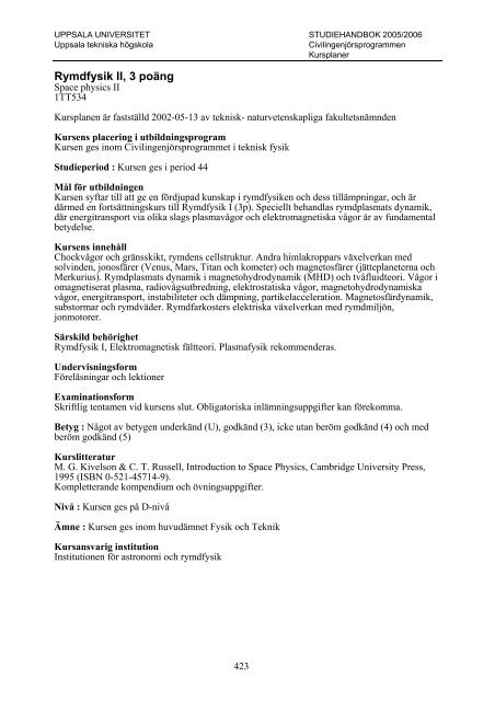 2005/2006 - Teknisk-naturvetenskapliga fakulteten - Uppsala ...