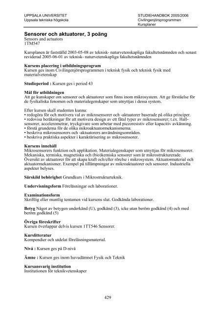 2005/2006 - Teknisk-naturvetenskapliga fakulteten - Uppsala ...