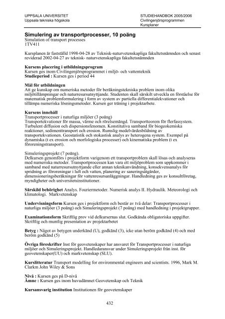 2005/2006 - Teknisk-naturvetenskapliga fakulteten - Uppsala ...