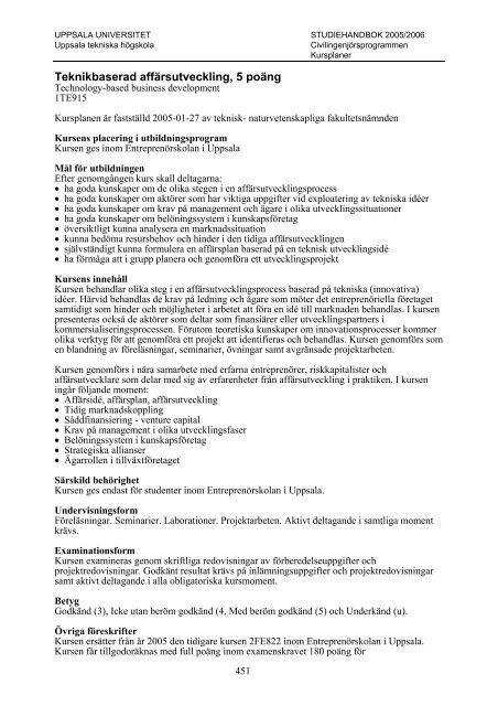 2005/2006 - Teknisk-naturvetenskapliga fakulteten - Uppsala ...