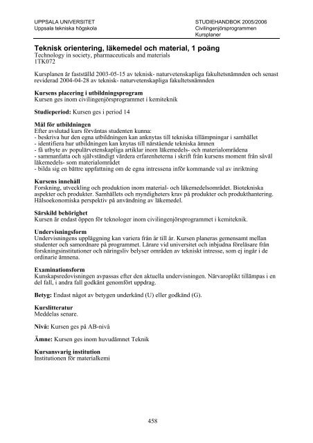 2005/2006 - Teknisk-naturvetenskapliga fakulteten - Uppsala ...