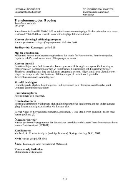 2005/2006 - Teknisk-naturvetenskapliga fakulteten - Uppsala ...