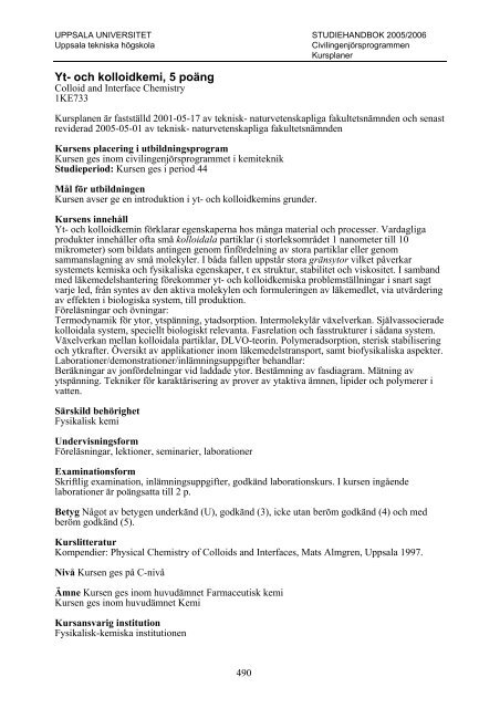 2005/2006 - Teknisk-naturvetenskapliga fakulteten - Uppsala ...