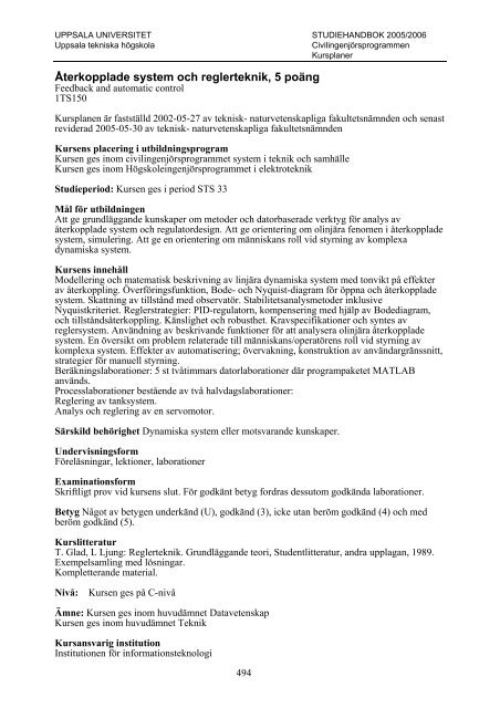 2005/2006 - Teknisk-naturvetenskapliga fakulteten - Uppsala ...