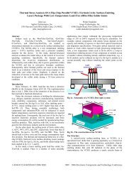 Thermal Stress Analysis of a Flip-Chip Parallel VCSEL - ECA Digital ...