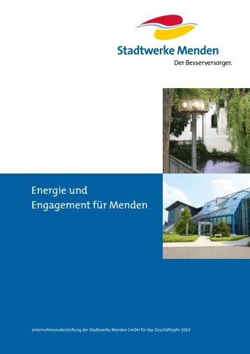 GeschÃ¤ftsbericht 2010 - Stadtwerke Menden