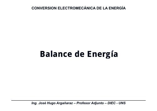 Conversion Electromecanica de la Energia