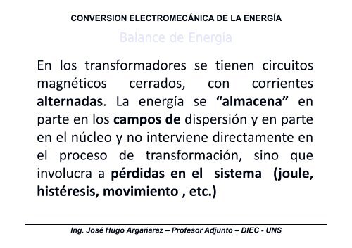 Conversion Electromecanica de la Energia