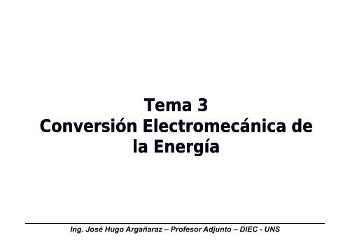 Conversion Electromecanica de la Energia