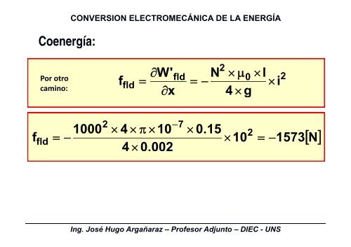 Conversion Electromecanica de la Energia