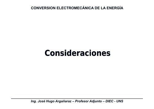 Conversion Electromecanica de la Energia