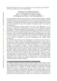 ÃlÃ©ments de problÃ©matisation pour l'enseignement/apprentissage ...