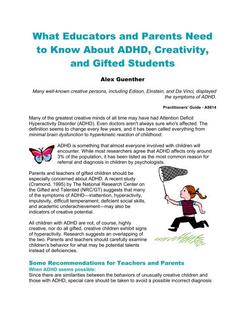 What Educators and Parents Need to Know About ADHD, Creativity ...