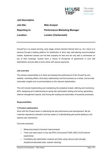 reporting analyst job description
