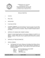 FAIRBANKS CITY COUNCIL AGENDA NO. 2009 ... - City of Fairbanks