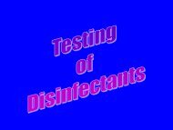 Testing of disinfectants