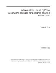 A Manual for use of PyPedal A software package for pedigree analysis