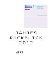 JAHRES RÃCKBLICK 2012 - Diakonie Kempten AllgÃ¤u