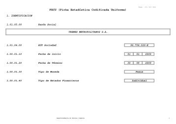 FECU (Ficha EstadÃ­stica Codificada Uniforme)