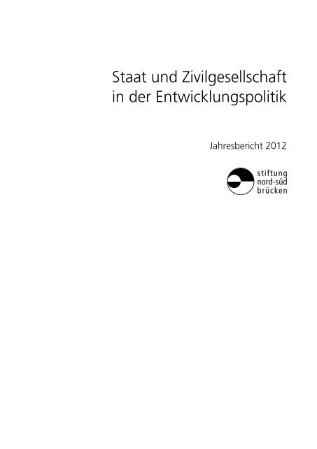 Geschäftsbericht 2012 - Stiftung Nord-Süd-Brücken
