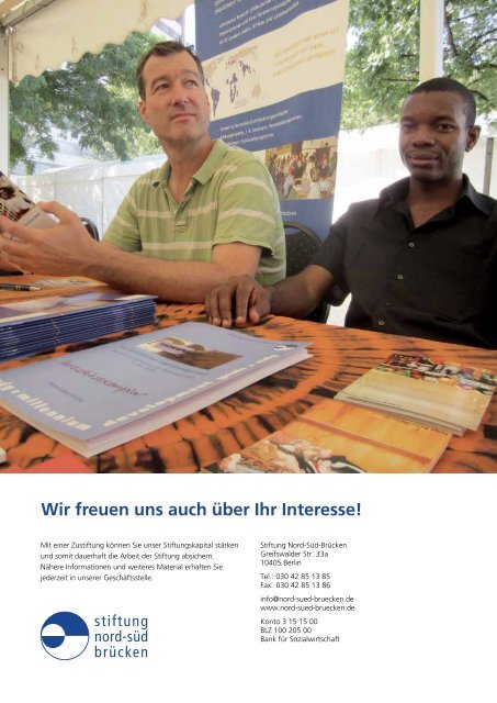 Geschäftsbericht 2012 - Stiftung Nord-Süd-Brücken